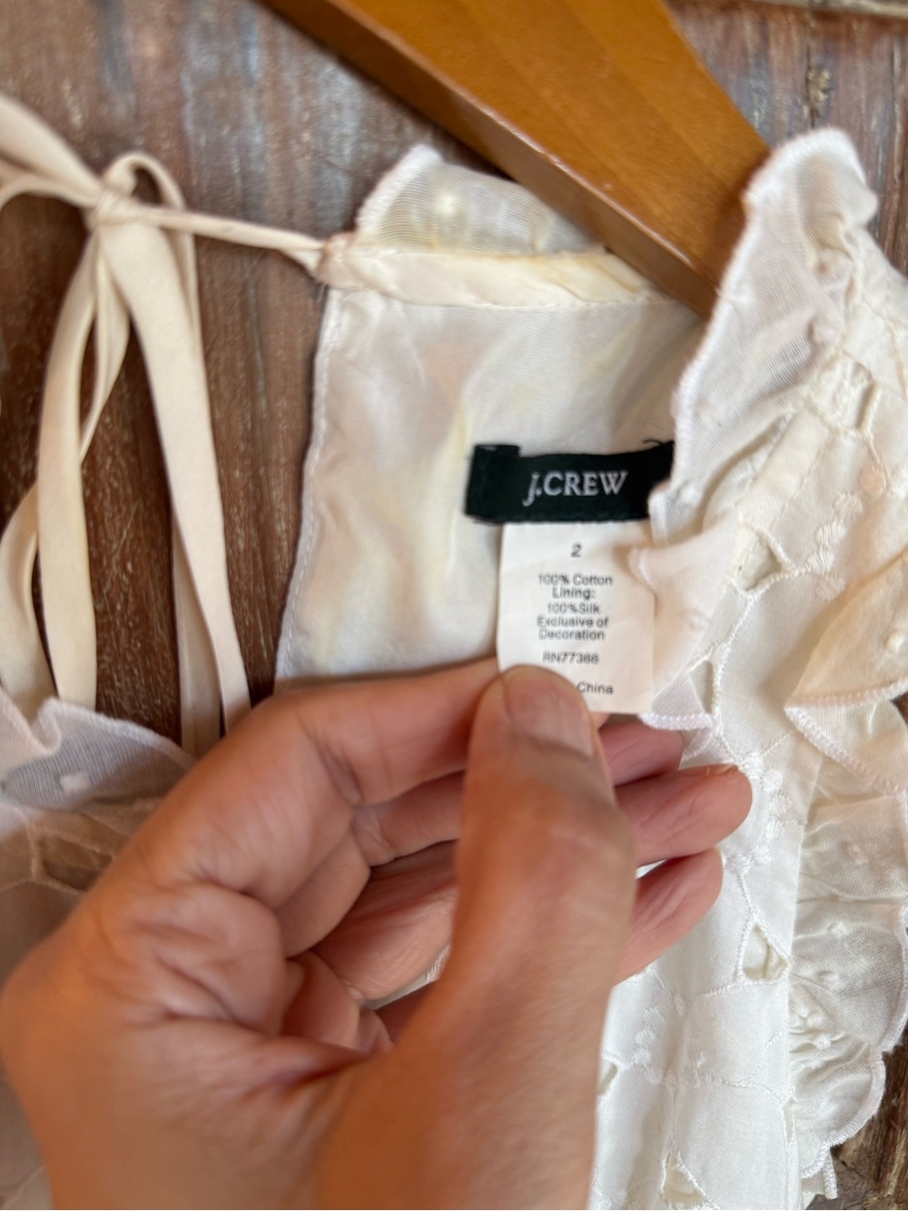 JCrew White Eyelet Ruffle Dress - Picture 3 of 10